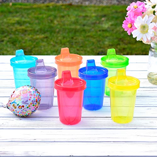 Youngever 7-Pack Assorted Color Kids Sippy Cups