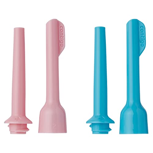 Contigo Kids Tumbler, 14oz, Straw, BPA-Free, 2-Pack, Strawberry Cream & Blue Raspberry