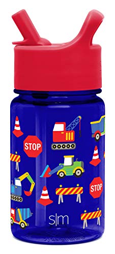 Construction-themed Kids Water Bottle | BPA-Free, Leak Proof