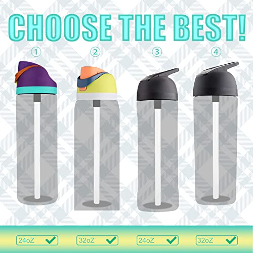 Reusable Replacement Straws for Owala Water Bottle - Set of 6