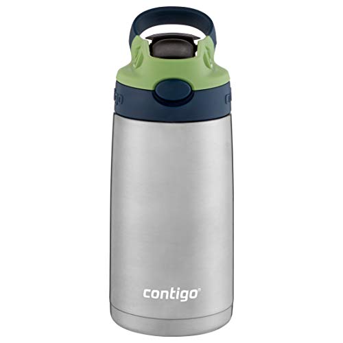 Contigo Kids Stainless Steel Water Bottle, 13oz Blueberry/Green Apple