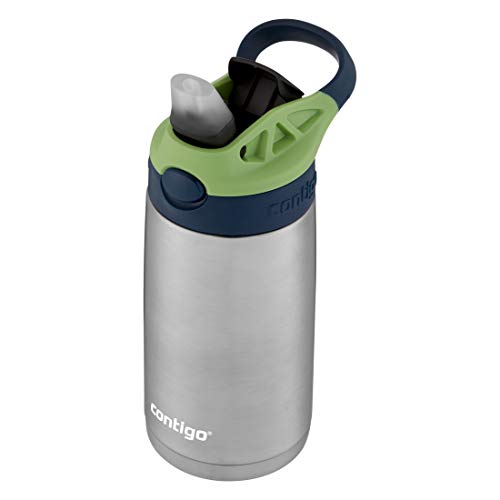 Contigo Kids Stainless Steel Water Bottle, 13oz Blueberry/Green Apple