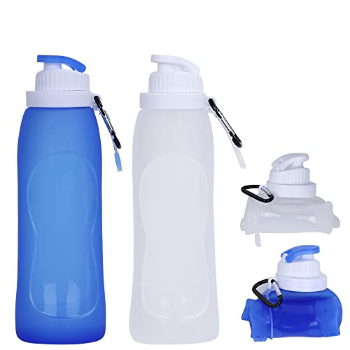 Travel-Friendly Collapsible Water Bottles, 2-Pack