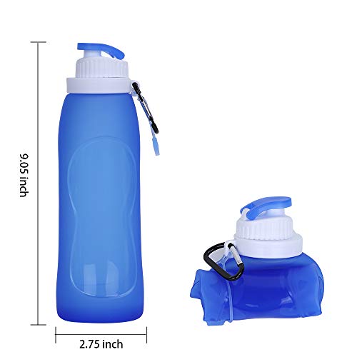 Travel-Friendly Collapsible Water Bottles, 2-Pack