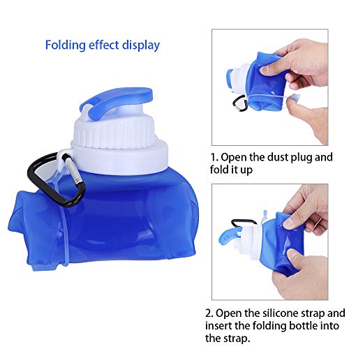 Travel-Friendly Collapsible Water Bottles, 2-Pack