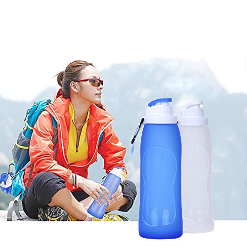 Travel-Friendly Collapsible Water Bottles, 2-Pack