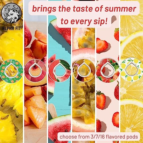 Alpha Fit Flavored Water Bottle with 3 Flavor Pods