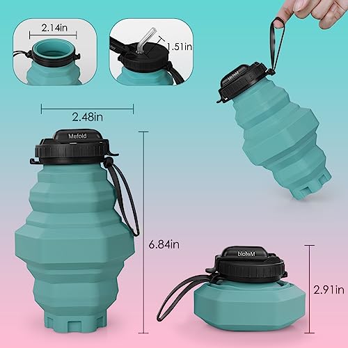 Collapsible Silicone Water Bottle - BPA Free - 500ml