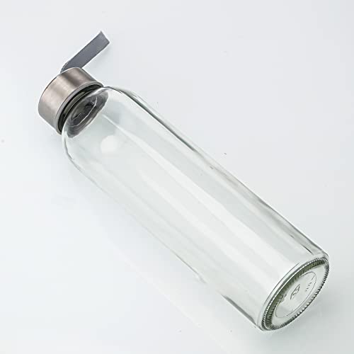 SureSave Glass Water Bottles | Stainless Steel Lids | Sleeves (12 Pack)