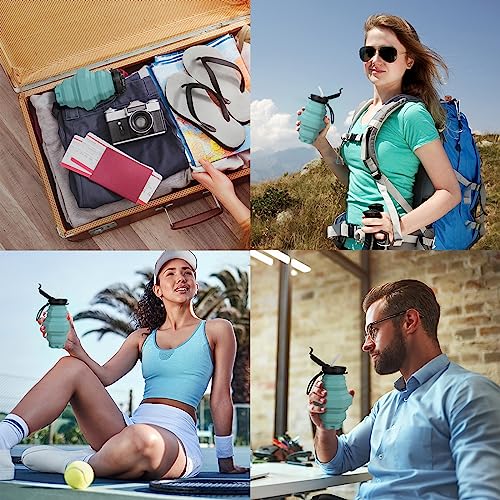 Collapsible Silicone Water Bottle - BPA Free - 500ml