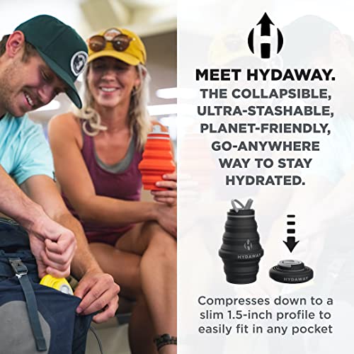 HYDAWAY Portable Silicone Water Bottle - 17oz