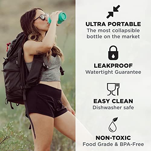 HYDAWAY Portable Silicone Water Bottle - 17oz