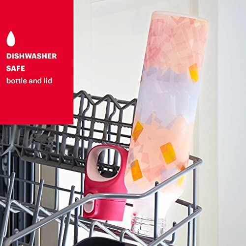 Color Changing Glass Water Bottle, Leakproof, Textured, Eco-Friendly