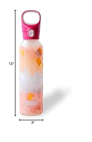 Color Changing Glass Water Bottle, Leakproof, Textured, Eco-Friendly