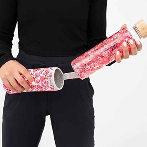 Yoga Glass Water Bottles BPA Free Non Slip