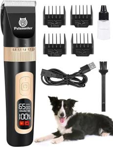 Quiet 4-Speed Dog Clippers with LCD