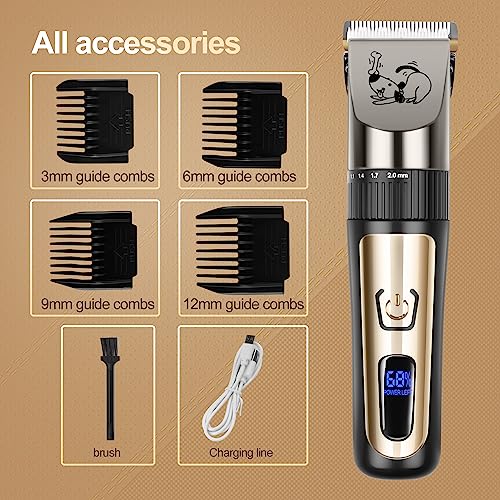 Dog Clippers - Cordless Rechargeable Grooming Kit