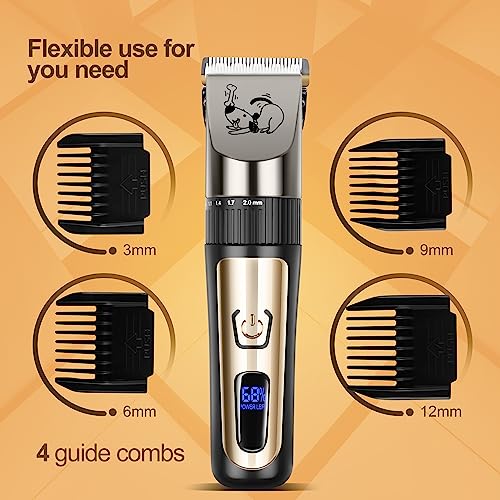 Dog Clippers - Cordless Rechargeable Grooming Kit
