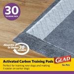 Glad for Pets JUMBO Charcoal Puppy Pads | Absorbent & Odor-Neutralizing | 30 Count