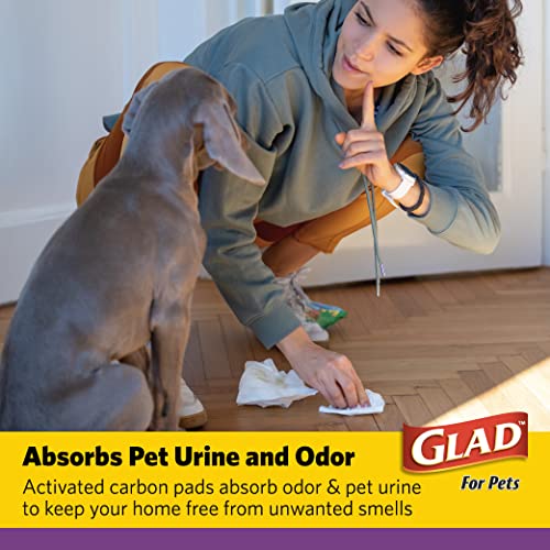 Glad for Pets JUMBO Charcoal Puppy Pads | Absorbent & Odor-Neutralizing | 30 Count
