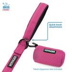 Reflective Dog Leash, Neoprene Handle, 5ft Long - Fuchsia