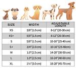 Reflective Adjustable Dog Collar - Sky Blue, 3/8