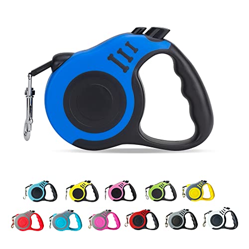 Durable Retractable Dog Leash for Small/Medium Dogs - Blue