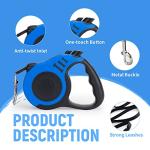 Durable Retractable Dog Leash for Small/Medium Dogs - Blue