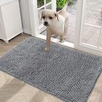 OLANLY Dog Door Mat: Absorbent, Non-Slip, Quick-Dry (30x20, Grey)