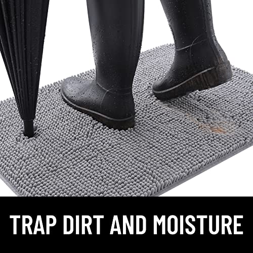OLANLY Dog Door Mat: Absorbent, Non-Slip, Quick-Dry (30x20, Grey)