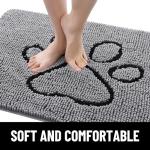 Dog Door Mat: Absorbent, Non-Slip, Washable, Quick Dry