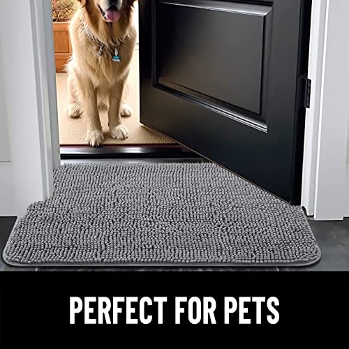 OLANLY Dog Door Mat: Absorbent, Non-Slip, Quick-Dry (30x20, Grey)