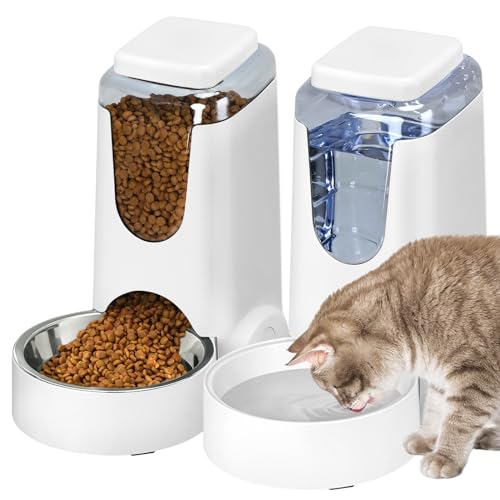 Automatic Pet Feeder & Water Dispenser Set - Small/Medium