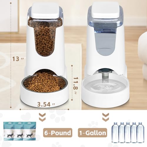 Automatic Pet Feeder & Water Dispenser Set - Small/Medium