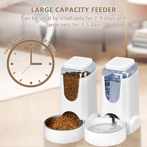 Automatic Pet Feeder & Water Dispenser Set - Small/Medium