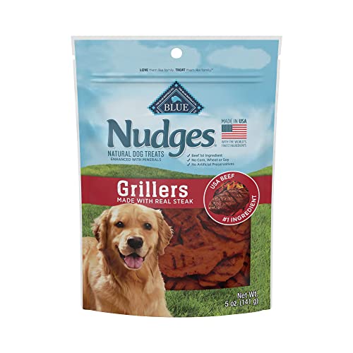 Blue Buffalo Grillers Natural Dog Treats, 5oz Steak Bag