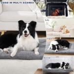 Soft Washable Dog Crate Bed, 35in Grey
