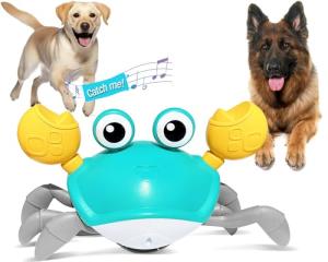 Interactive Crawling Crab Dog Toy with Music and Lights
