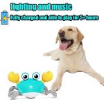 Interactive Crawling Crab Dog Toy with Music and Lights