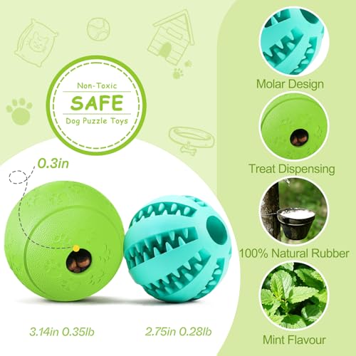 2 Pack Interactive Dog Puzzle Toys