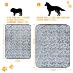 LOKOZ Paw Print Fleece Blanket for Dogs