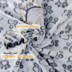 LOKOZ Paw Print Fleece Blanket for Dogs