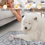 LOKOZ Paw Print Fleece Blanket for Dogs