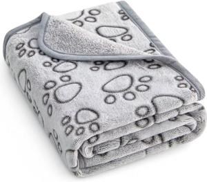 Soft Washable Dog Blanket for Small/Medium Dogs (Grey)