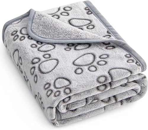 Soft Washable Dog Blanket for Small/Medium Dogs (Grey)