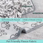Soft Washable Dog Blanket for Small/Medium Dogs (Grey)