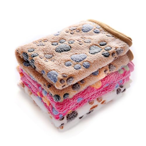 Luciphia Super Soft Fluffy Pet Blanket (Brown/Pink/White)