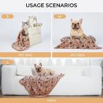 Luciphia Super Soft Fluffy Pet Blanket (Brown/Pink/White)