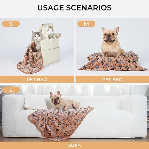 Luciphia Super Soft Fluffy Pet Blanket (Brown/Pink/White)