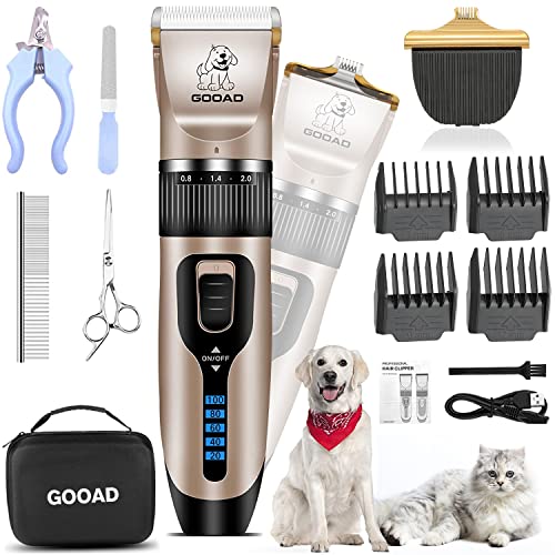 Professional Cordless Dog Grooming Clippers, Quiet & Effective
